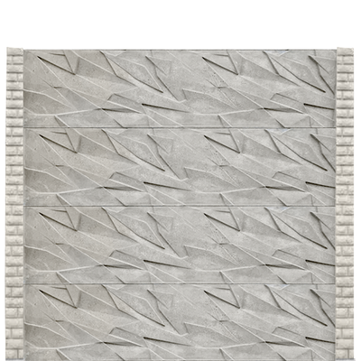 Gard beton modern Ascent 2 m cu stâlpi cu model