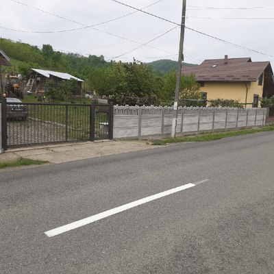 Gard beton Baroc 1 cu stâlpi simpli 1,75 m
