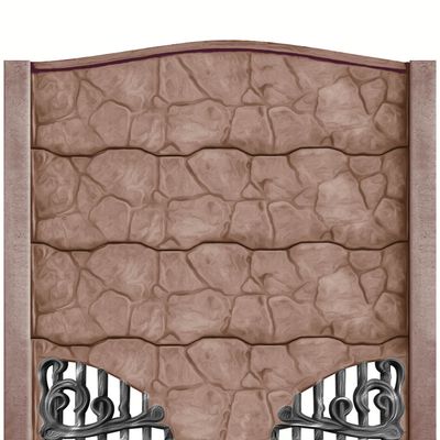 Gard beton Bizantin 3 cu stâlpi simpli 2,1 m