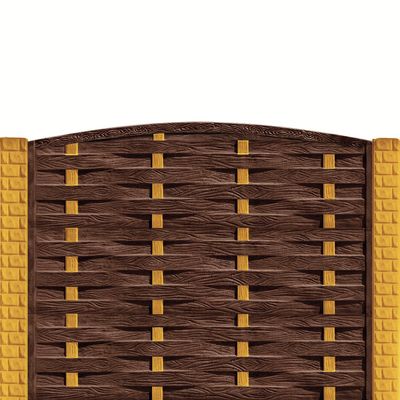 Gard beton Celtic 1 stâlpi cu model cărămidă 1,6 m