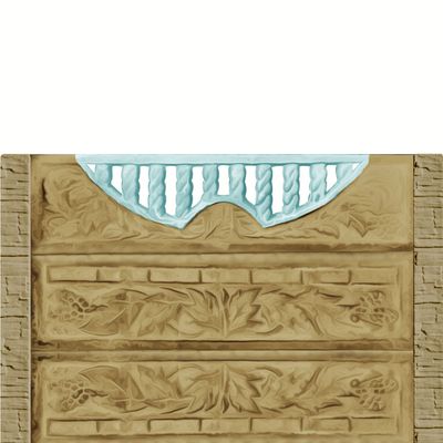 Gard beton Dacic 6 stâlpi cu model piatră 1,5 m