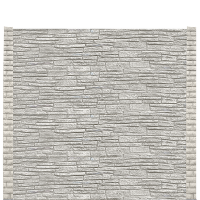 Gard beton modern Glint 2 m cu stâlpi cu model