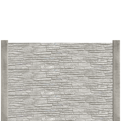 Gard beton modern Glint 1,5 m cu stâlpi simpli