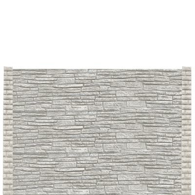 Gard beton modern Glint 1,5 m cu stâlpi cu model