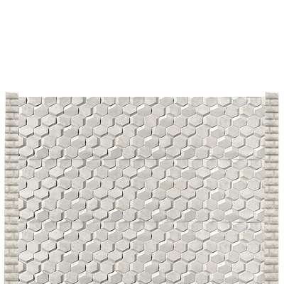 Gard beton modern Hexa 1,5 m cu stâlpi cu model