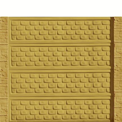 Gard beton Industrial Troian stâlpi cu model piatră 2 m