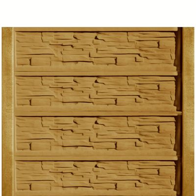 Gard beton Industrial Victorian cu stâlpi simpli 2 m