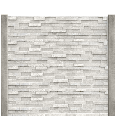 Gard beton modern Keen 2 m cu stâlpi simpli