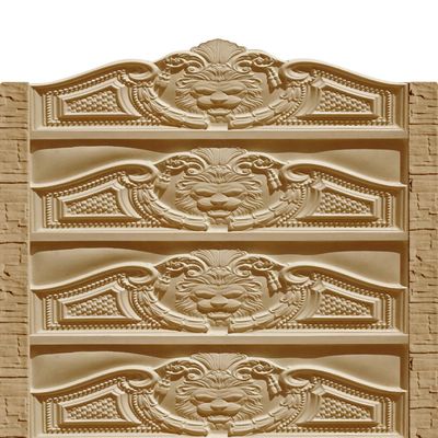 Gard beton Leon stâlpi cu model piatră 2,1 m