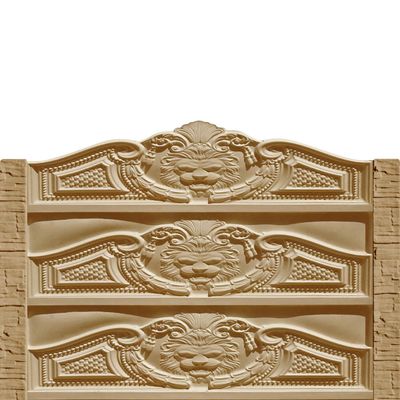 Gard beton Leon stâlpi cu model piatră 1,6 m