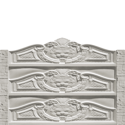 Gard beton Leon stâlpi cu model piatră 1,6 m
