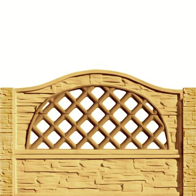 Gard beton Normand 2 stâlpi cu model piatră 1,5 m