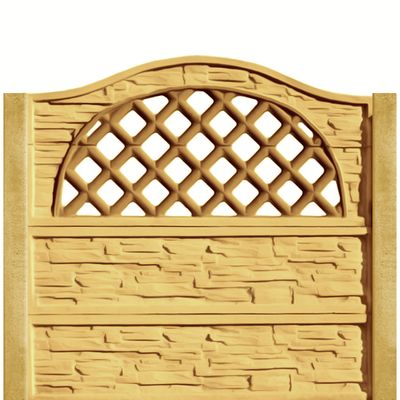 Gard beton Normand 2 cu stâlpi simpli 2 m