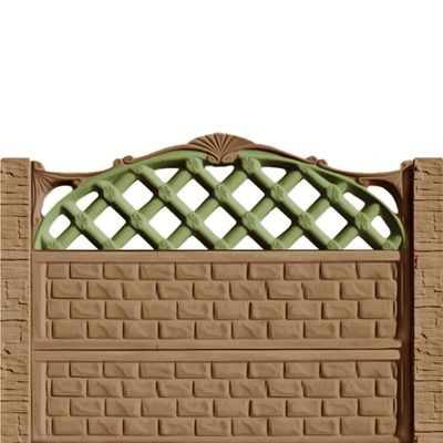 Gard beton Persan 1 stâlpi cu model piatră 1,6 m