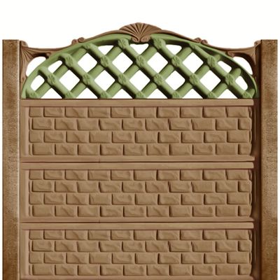 Gard beton Persan 1 cu stâlpi simpli 2,1 m