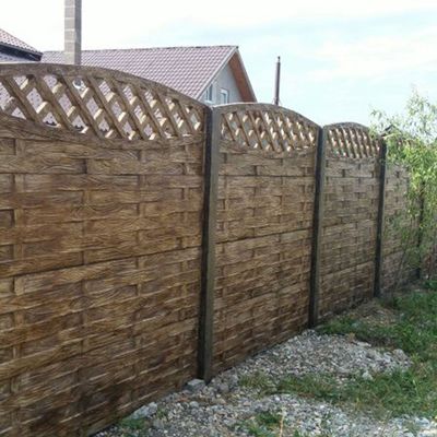 Gard beton Saxon 1 cu stâlpi simpli 2,1 m