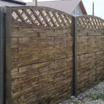 Gard beton Saxon 1 stâlpi cu model cărămidă 1,6 m