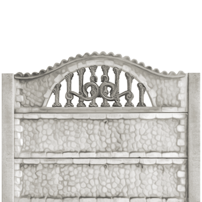 Gard beton Tracic 1 cu stâlpi simpli 1,7 m