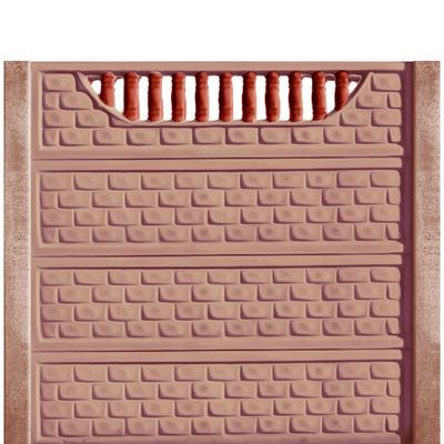 Gard beton Troian 6 cu stâlpi simpli 2 m