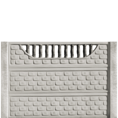 Gard beton Troian 6 cu stâlpi simpli 1,5 m