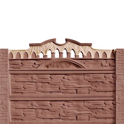 Gard beton Victorian 1 st&acirc;lpi cu model piatră 1,6 m