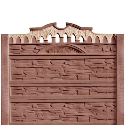 Gard beton Victorian 1 cu st&acirc;lpi simpli 1,85 m