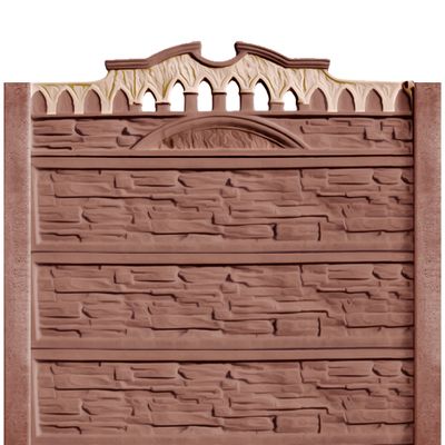 Gard beton Victorian 1 cu st&acirc;lpi simpli 2,1 m