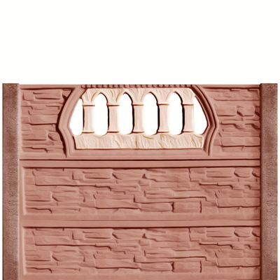 Gard beton Victorian 6 cu stâlpi simpli 1,6 m