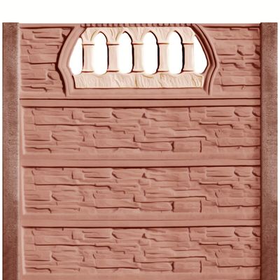 Gard beton Victorian 6 cu stâlpi simpli 2,1 m
