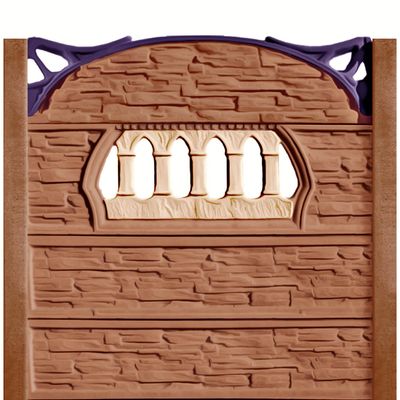Gard beton Viking 2 cu stâlpi simpli 2,1 m