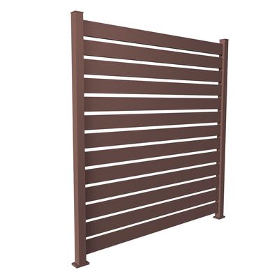 Gard aluminiu tip panou Amir, cu stâlpi, 1,5x2,5 m, Maro