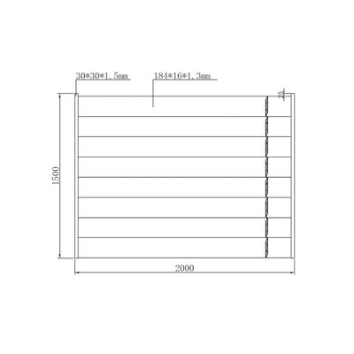 Panou gard aluminiu tip jaluzea Baldur 2000 x 1500 mm Gri antracit RAL 7016