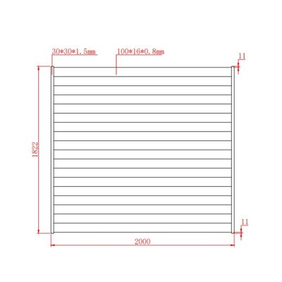 Panou gard aluminiu tip jaluzea Deluxe Line 2000 x 1800 mm Gri antracit RAL 7016