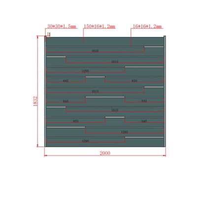 Panou gard aluminiu Ragnar, 2000 x 1800 mm Gri antracit RAL 7016