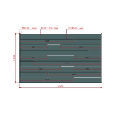 Panou gard aluminiu Ragnar, 2500 x 1500 mm Gri antracit RAL 7016