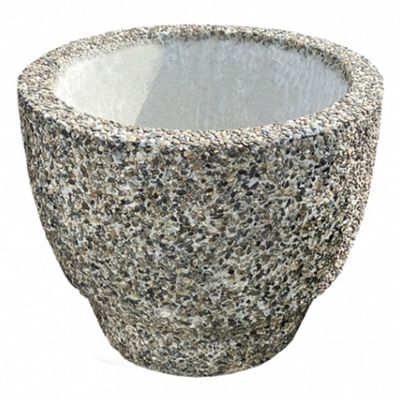 Ghiveci flori stradal Lapis conic, Gri