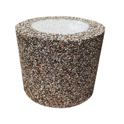 Ghiveci flori stradal Lapis rotund, Gri