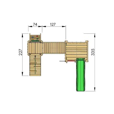 Loc de Joacă Jungle Gym – Modul Home + Bridge