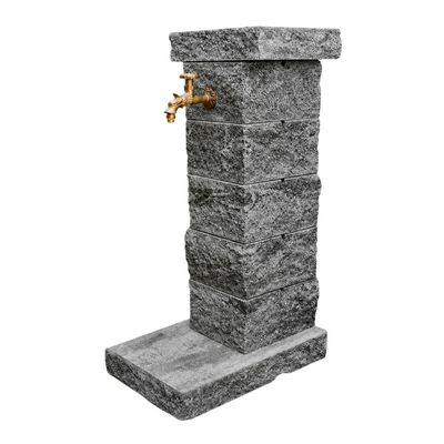 Cișmea/Fântână apă pentru grădină, model piatră Helen Antracit-Granit, 95 x 56 x 36 cm