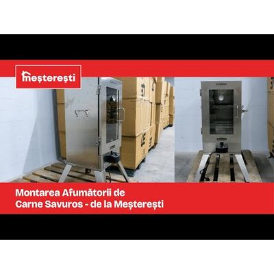 Afumătoare carne / pește din inox cu geam Savuros 40,6×36,4×103,8 cm + Cadou Rezistență electrică