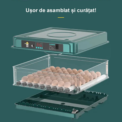 Incubator ouă automat profesional, 70 ouă, verde Incubator ouă automat profesional, 70 ouă, verde