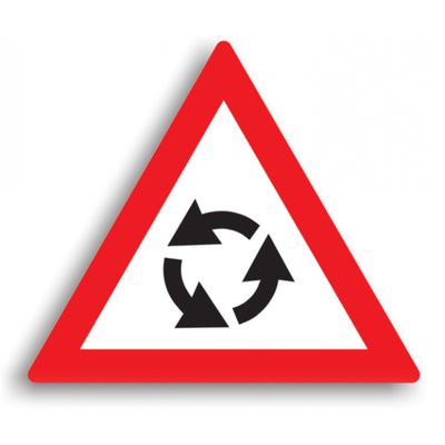 Indicator de avertizare - Presemnalizare intersecție cu sens giratoriu 90 cm