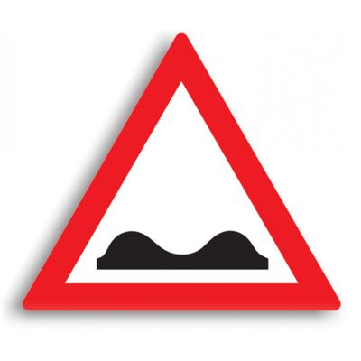 Indicator de avertizare - Drum cu denivelări 90 cm