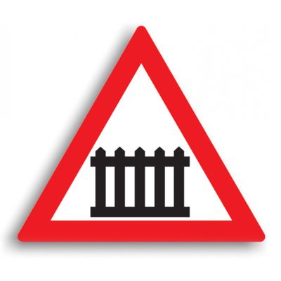 Indicator de avertizare - Trecere la nivel cu cale ferată cu bariere sau semibariere 90 cm