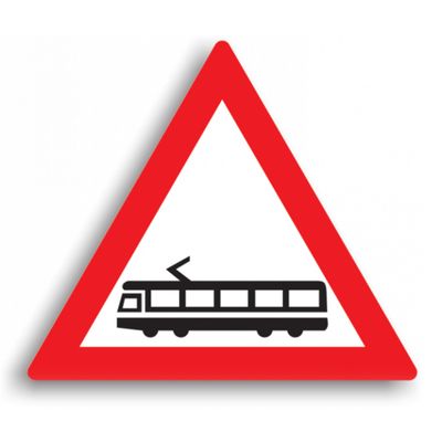 Indicator de avertizare - Trecere la nivel cu linii de tramvai 90 cm
