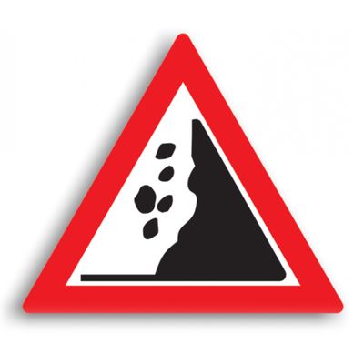 Indicator de avertizare - Căderi de pietre 90 cm
