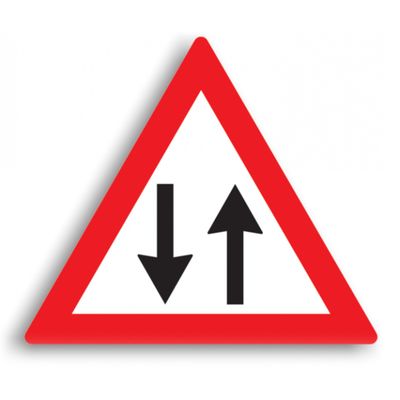 Indicator de avertizare - Circulație în ambele sensuri 90 cm
