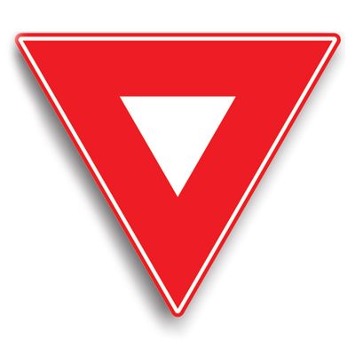 Indicator de reglementare - Cedează trecerea 90 cm