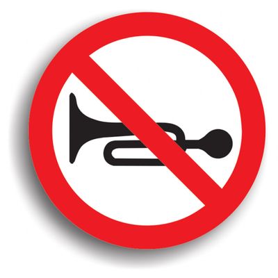 Indicator de reglementare - Claxonarea interzisă 80 cm