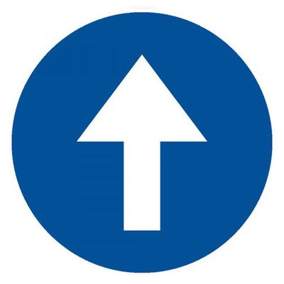 Indicator de reglementare - Înainte 80 cm